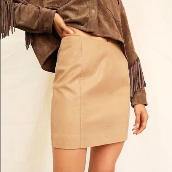 Free People Modern Femme Vegan Suede Mini Skirt - Picture 6 of 6